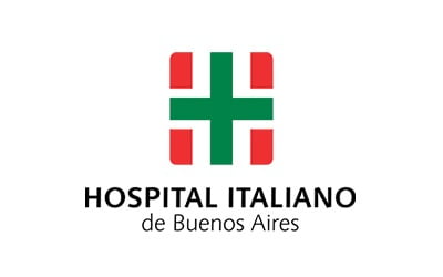 Logo del Hospital Italiano de Buenos Aires, institución médica líder en Argentina