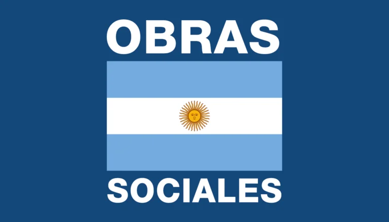 Bandera representando las Obras Sociales en Argentina con texto "negrito"